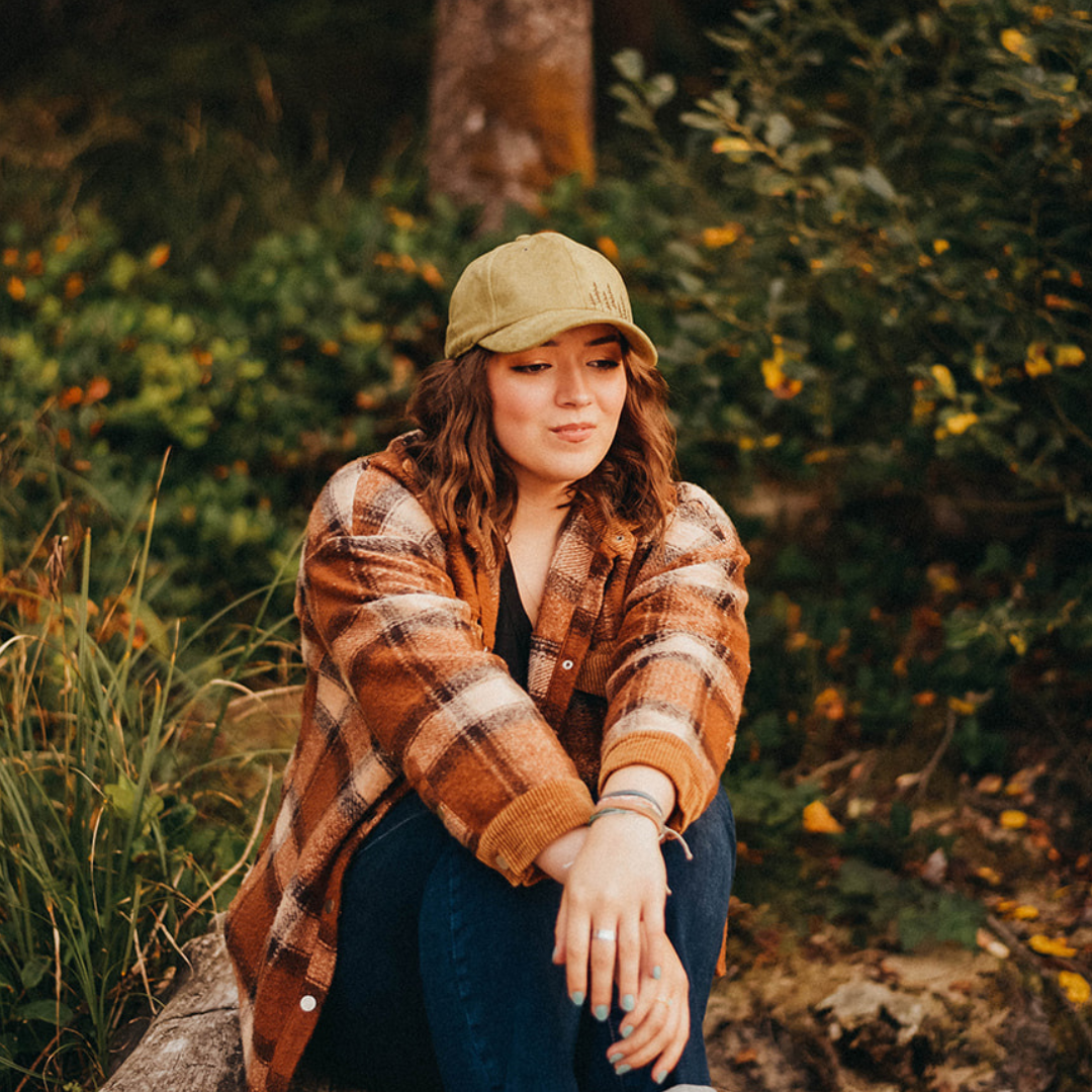 Wood-Burned Baseball Cap - PNW Pines Collection | Pacific Wren Art