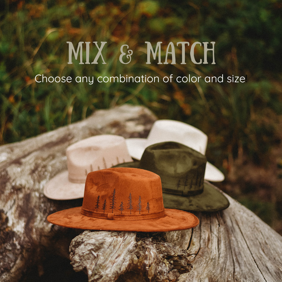 Wood-Burned Wide Brim Rancher Hat - PNW Pines Collection | Pacific