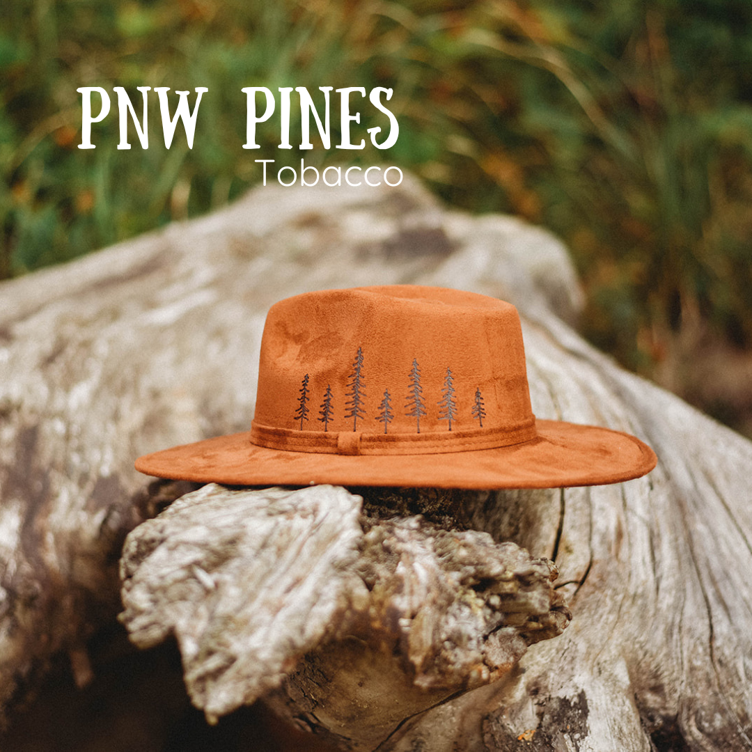 Wood-Burned Wide Brim Rancher Hat - PNW Pines Collection | Pacific
